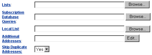 Web Interface Address Section