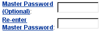 Web Interface Master Password