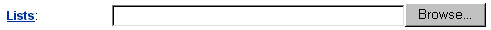 Web Interface Lists